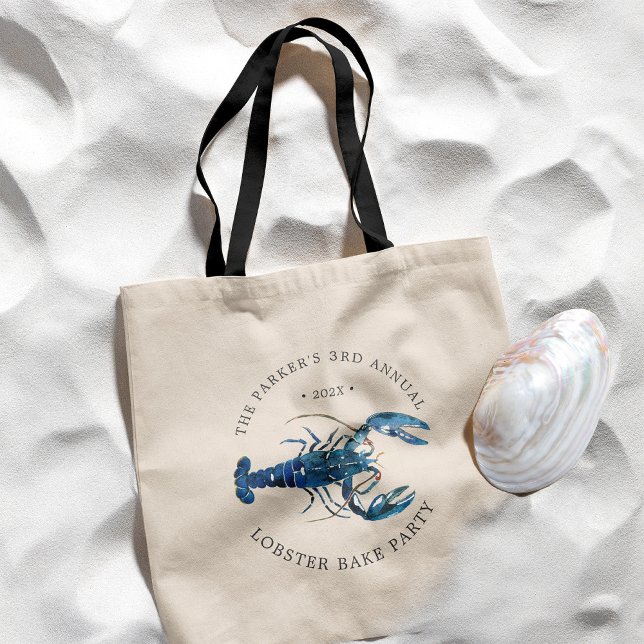 Tote Bag Bain de homard bleu océan Cuisson/ébullition (Créateur téléchargé)
