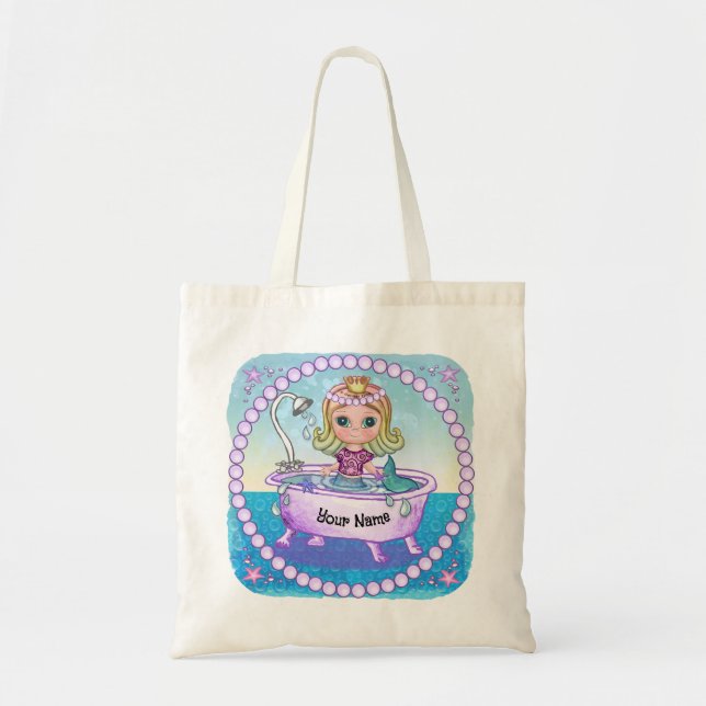 Tote Bag Bain de Sirène Heureuse  (Devant)