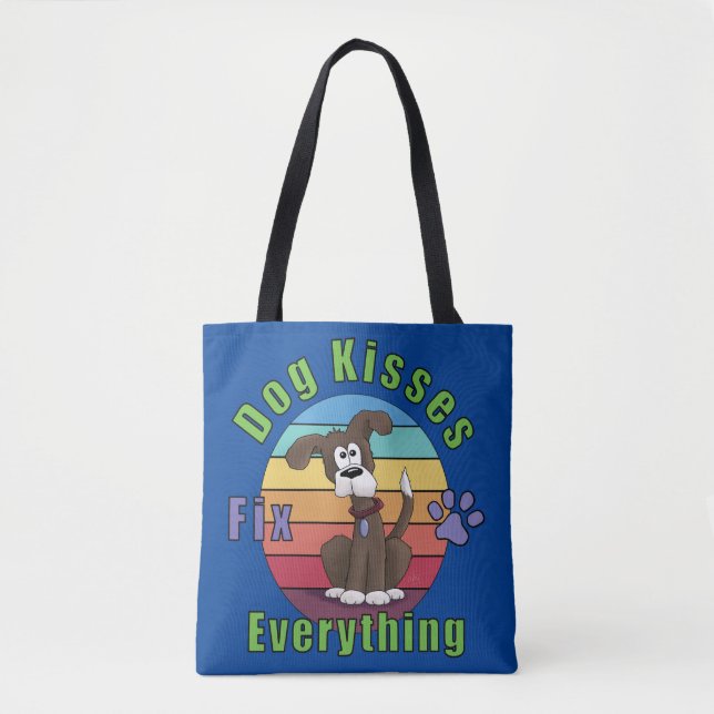 Tote Bag Baisers de chien réparer tout (Devant)