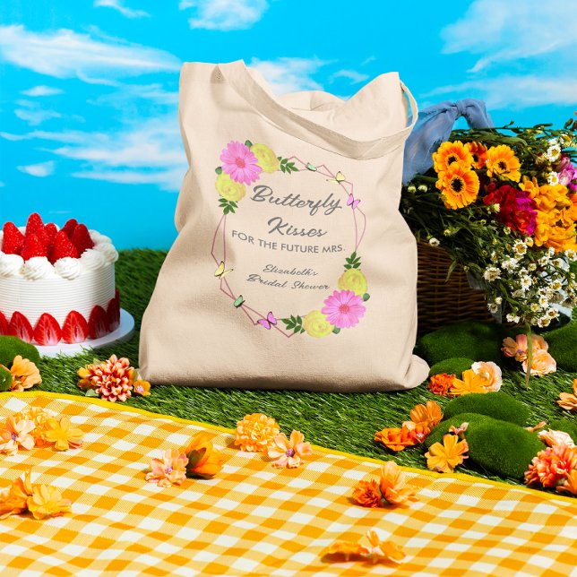Tote Bag Baisers de papillon pour la future Mme Shower de m (Créateur téléchargé)