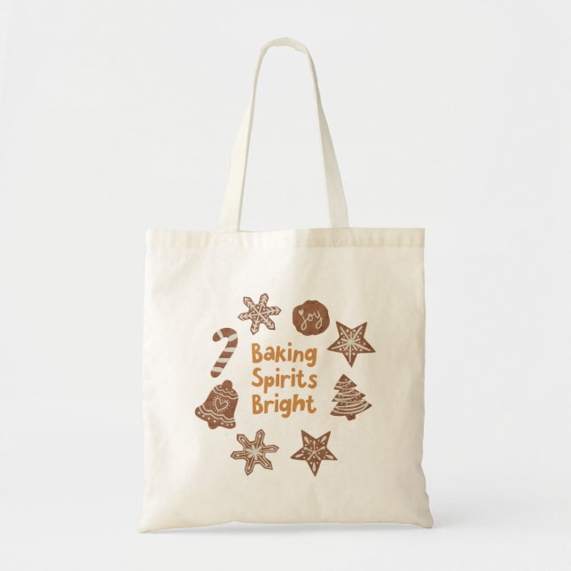 Tote Bag Baking Spirits Bright Holiday Cookies (Devant)
