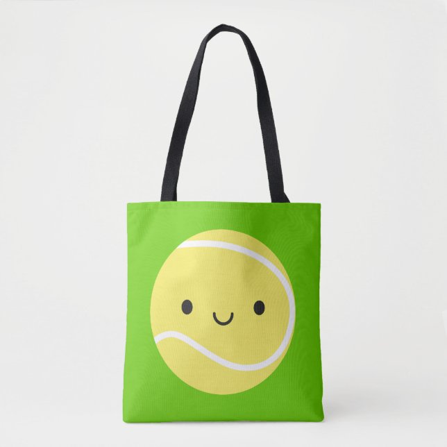Tote Bag Bal de tennis de Kawaii (Devant)
