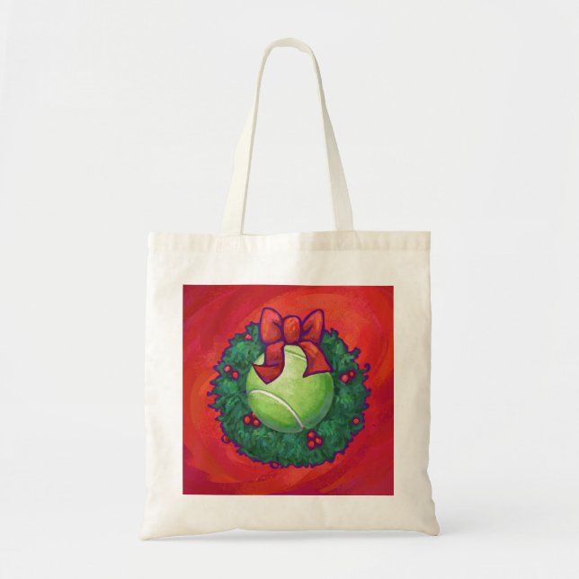 Tote Bag Bal de tennis en couronne rouge (Devant)