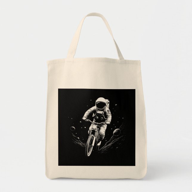 Tote Bag Balade à vélo d'astronaute cosmique Aventure spati (Devant)