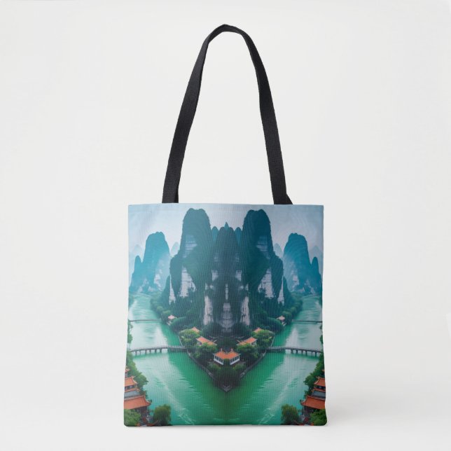Tote Bag Balade pittoresque - Emerald River & Mountain View (Devant)
