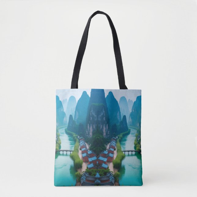 Tote Bag Balade pittoresque - Emerald River & Mountain View (Devant)