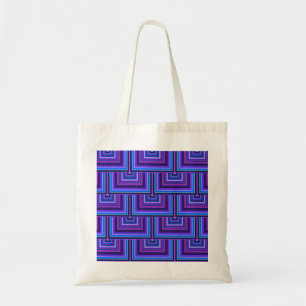 Tote Bag balance carré bleue et violette