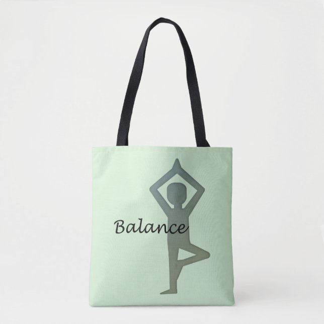 Tote Bag Balance Pose de Yoga (Devant)