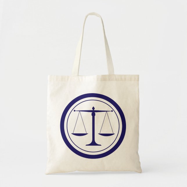 Tote Bag Balances bleues de la justice Silhouette (Devant)