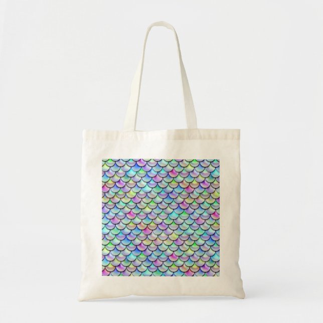 Tote Bag Balances de sirène à bulle arc-en-ciel tombée (Devant)