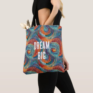 Tote Bag Balayage bleu rouge orange