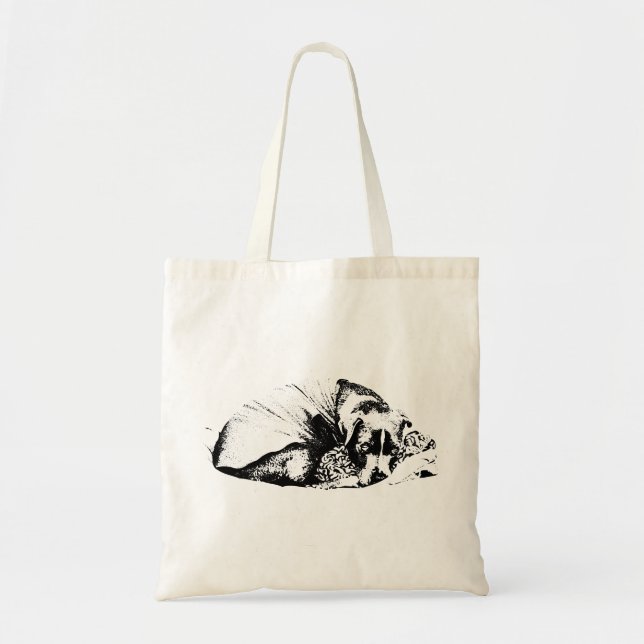 Tote Bag Balayage calme, rues d'automne (Devant)