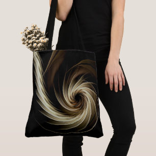 Tote Bag Balayage doré à travers le noir