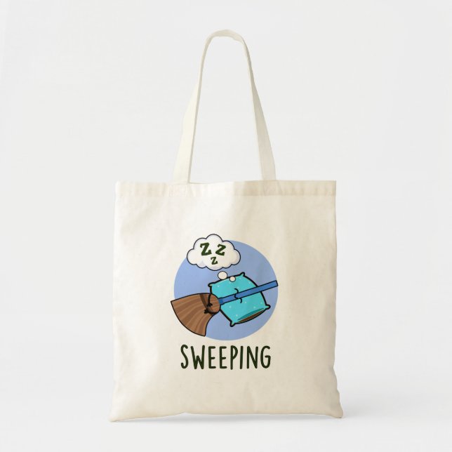Tote Bag Balayage drôle Dormir Pun de chambre (Devant)