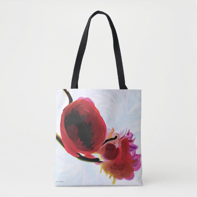 Tote Bag Balayage Red Anemone Fourre-tout (Devant)