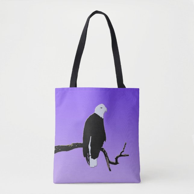 Tote Bag Bald Eagle at Sunset - Art original de la faune (Devant)