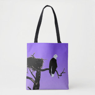Tote Bag Bald Eagle at Sunset - Art original de la faune