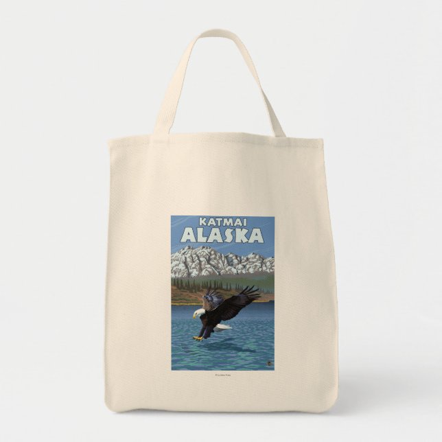 Tote Bag Bald Eagle Diving - Katmai, Alaska (Devant)