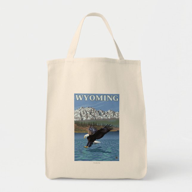 Tote Bag Bald Eagle Diving - Wyoming (Devant)
