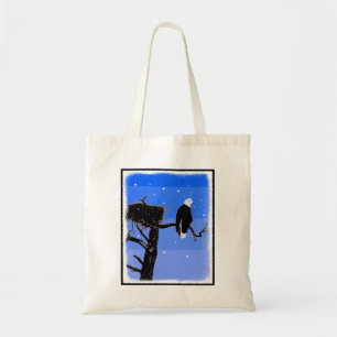 Tote Bag Bald Eagle en hiver - Art original de la faune