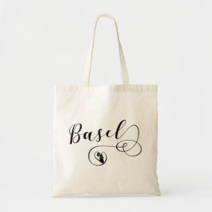 Tote Bag Bâle Coeur Drapeau, Suisse, Bâle