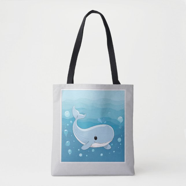 Tote Bag Baleine mignonne (Devant)