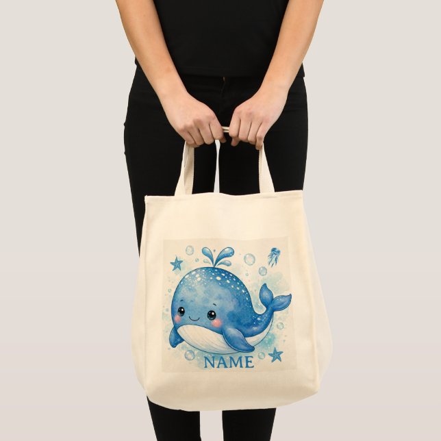 TOTE BAG BALEINE MIGNONNE KAWAII (Devant (produit))