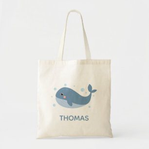 Tote Bag Baleine Personnalisée Mignonne et Heureuse
