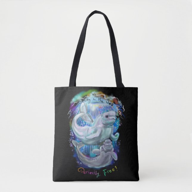 Tote Bag Baleines de Beluga (Devant)