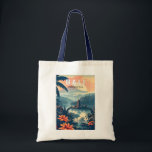 Tote Bag Bali Indonésie Travel Art Vintage<br><div class="desc">Conception de voyage vectorielle rétro Bali. Bali est une île du sud-est asiatique réputée pour ses plages,  ses temples et sa culture. Elle abrite également la vie marine,  des parcs safaris et des oeuvres d'art.</div>