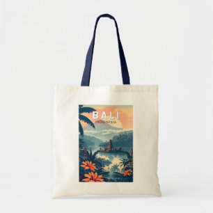 Tote Bag Bali Indonésie Travel Art Vintage