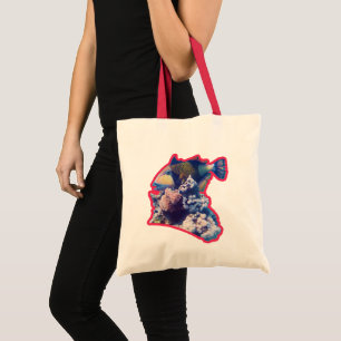 Tote Bag Baliste Vue de culture biologique à bordure roug