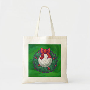 Tote Bag Ball de golf Fer de Noël en vert