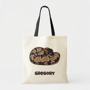 Tote Bag Ball Python Snake, Brown et Tan Personnalisé