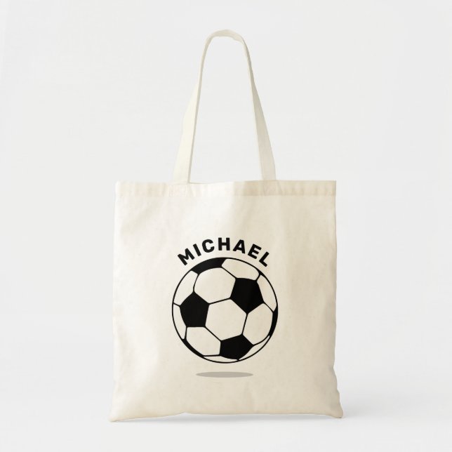 Tote Bag Balle de soccer personnalisée fourre-tout (Devant)