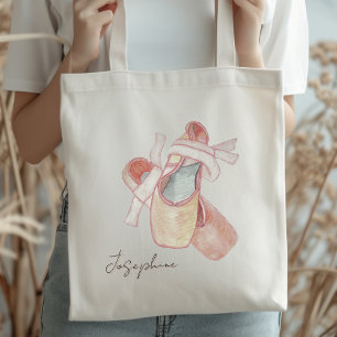 Tote Bag Ballerina Dancer Fourre-tout Avec Nom