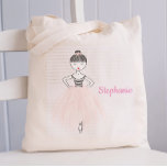 Tote Bag Ballerina en rose Personnalisé<br><div class="desc">Ballerina personnalisée. Un cadeau merveilleux pour le danseur dans votre vie! Découvrez mes produits Ballerina ! Découvrez mes cadeaux de ballerine !</div>