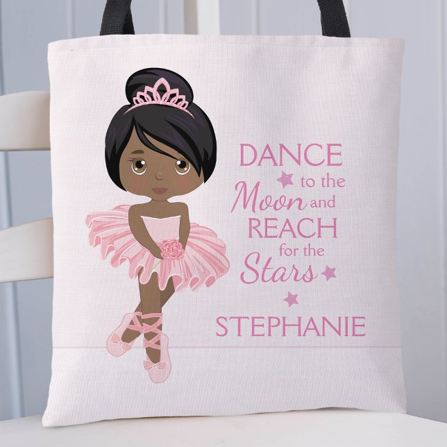 Tote Bag Ballerina noire personnalisée (Créateur téléchargé)