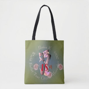 Tote Bag Ballerina Pointe Retro