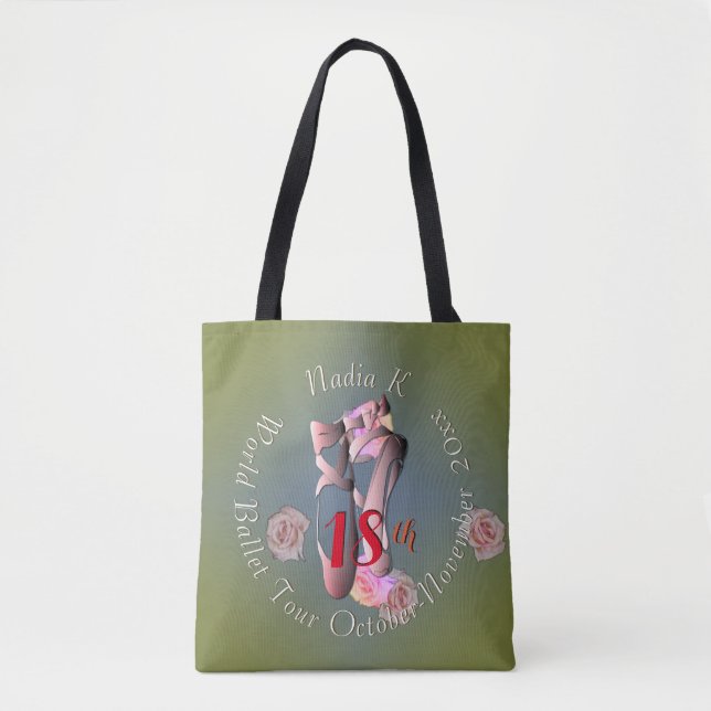 Tote Bag Ballerina Pointe Retro (Devant)