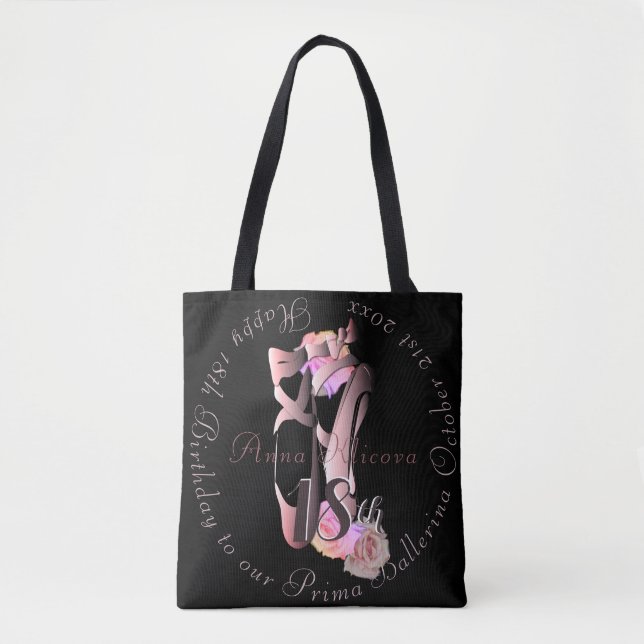 Tote Bag Ballerina Toe Chaussures Médallion Votre Événement (Devant)