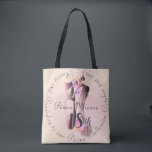 Tote Bag Ballerina Toe Chaussures Médallion Votre Événement<br><div class="desc">C'est une ballerine,  donc bien sûr elle va dans les endroits,  alors quel meilleur cadeau qu'un sac fourre-tout élégant et utile avec mes jolies chaussures et roses graphiques montrant ce qu'elle aime le plus faire ? !</div>