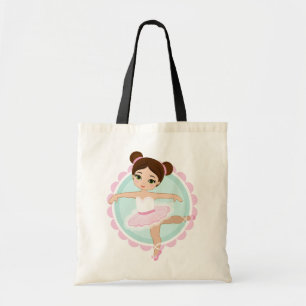 Tote Bag Ballerine de brune - fille rose de danseur