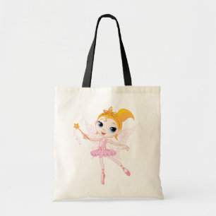 Tote Bag Ballerine Fée avec Baguette Magique et Ailes