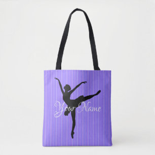 Tote Bag Ballerine HAMbyWG sur rayures lavande