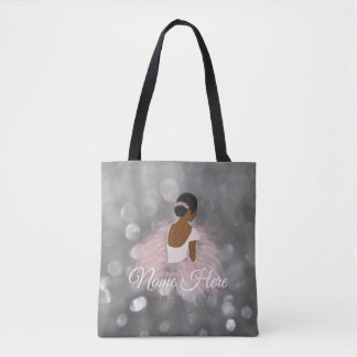 Tote Bag Ballerine nommée personnalisée d'Afro-américain