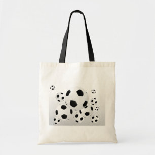 Tote Bag Balles de football classiques volant dans les spor