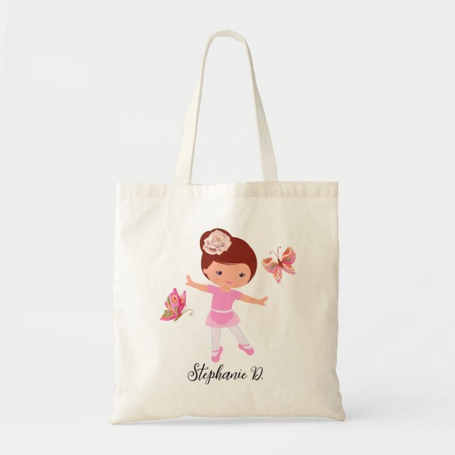 Tote Bag Ballet Papillon amis Tutu Ballerina Girl (Devant)