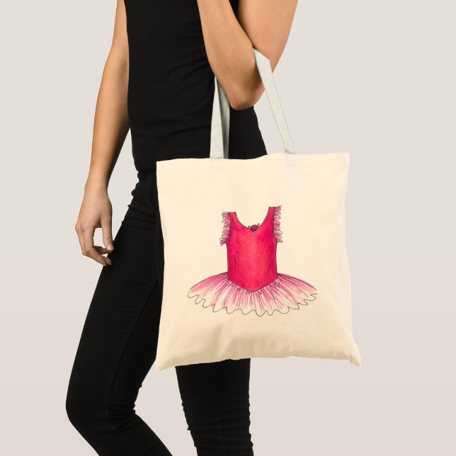 Tote Bag Ballet rose Ballerina Tutu Classe de danse (Devant (produit))