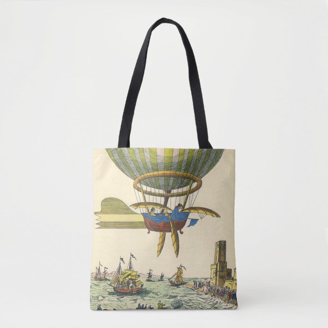 Tote Bag Ballon à air chaud Steampunk de science-fiction vi (Devant)